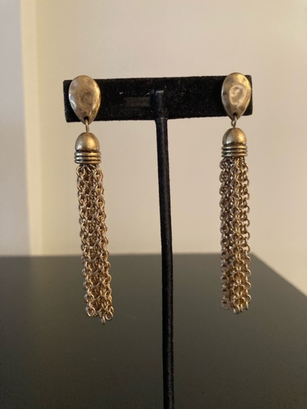 Gold-Tone Tassel Chain Drop Earrings
